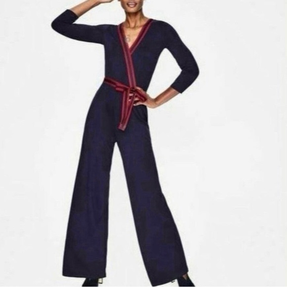 Boden Navy Blue Jumpsuit size 16R - Picture 1 of 10